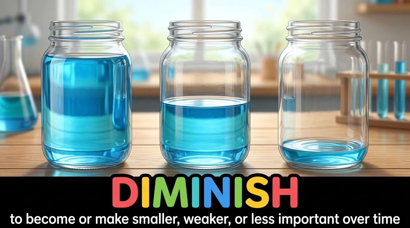English Illustration for diminish